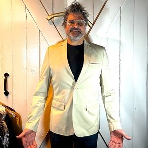 Scotch and soda, tailored spring, summer, blazer, lightweight, cotton satin in